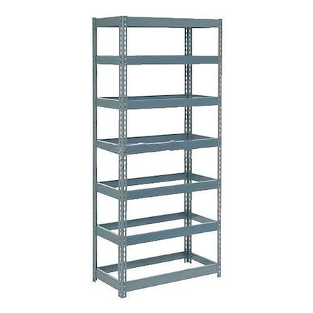 Global Industrial Extra Heavy Duty Shelving 36W x 24D x 84H With 7 Shelves, No Deck, Gray B2297271
